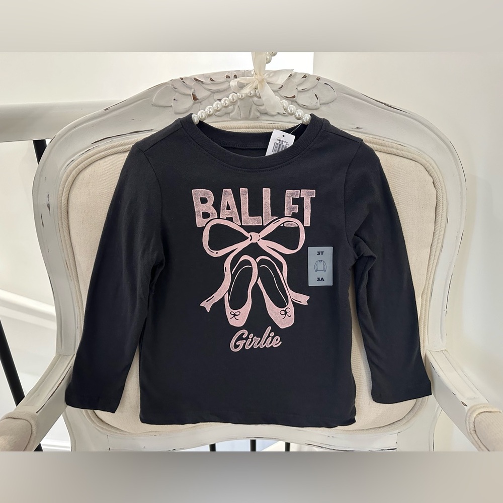 🐇 Girls 3T Ballet Top Long Sleeve NWT